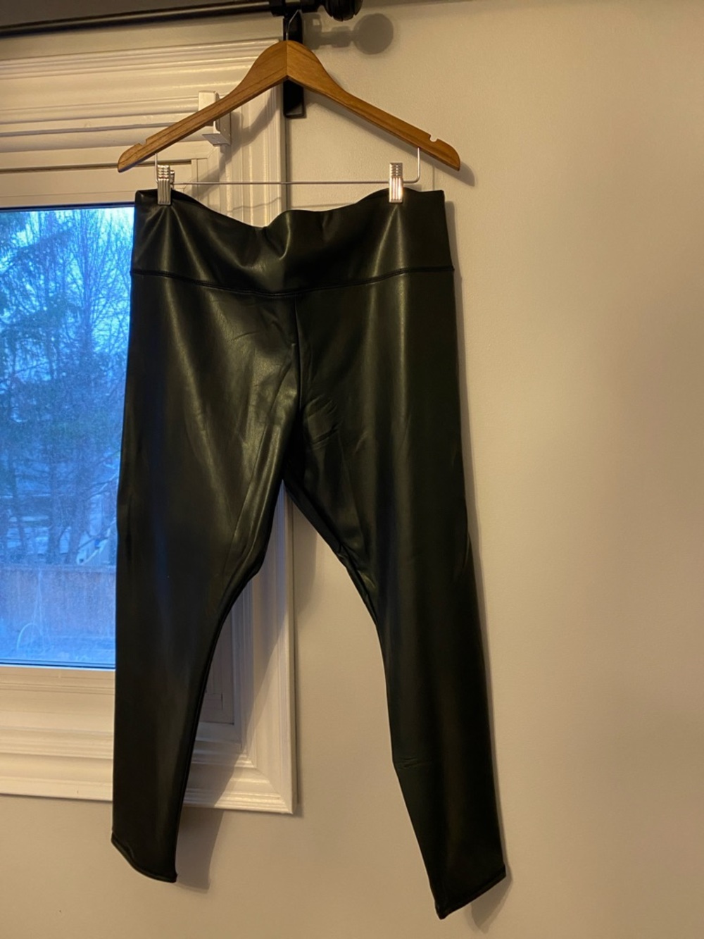 Hollister Black Faux Leather Leggings